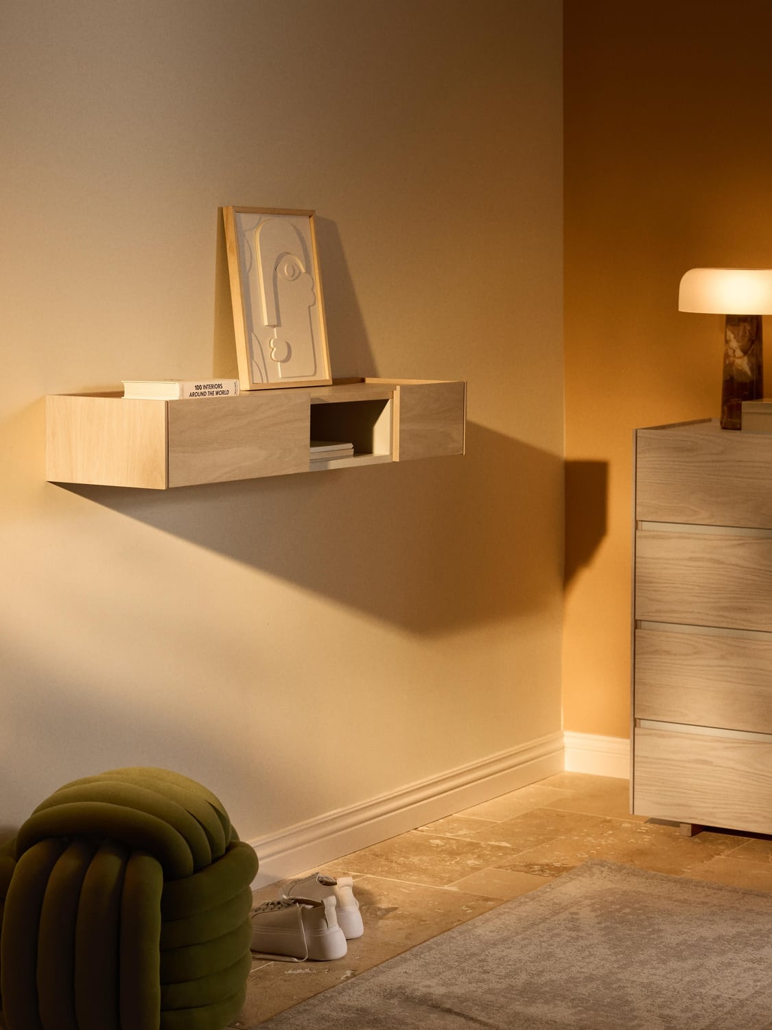 Larsen Wooden Wall Console — Oatmeal