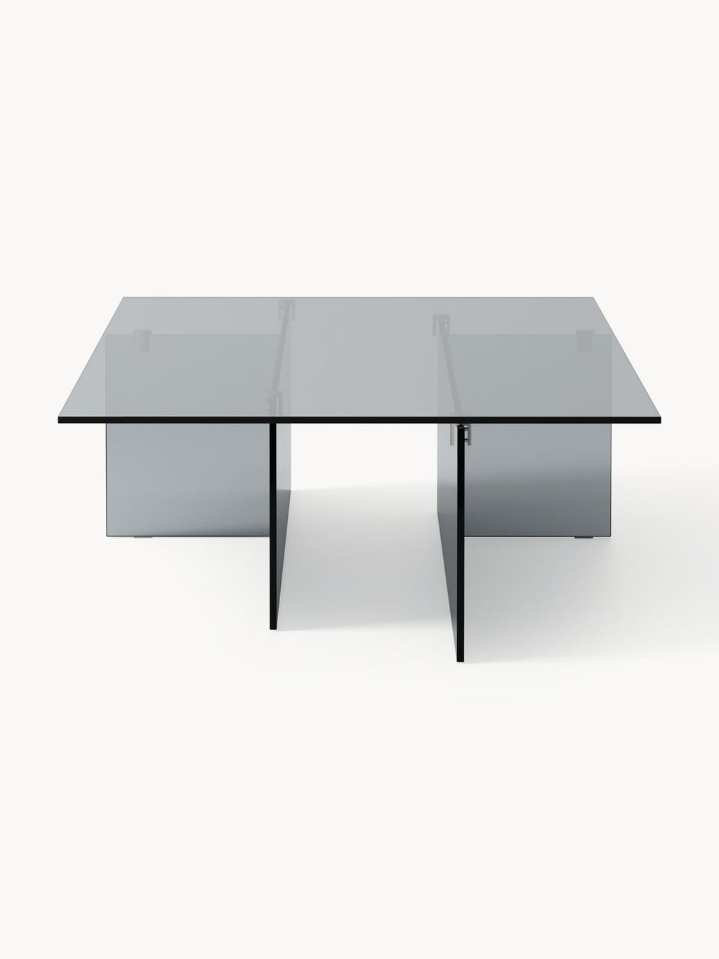 Anouk Large Glass-Coffee Table, B 160 cm — Grey