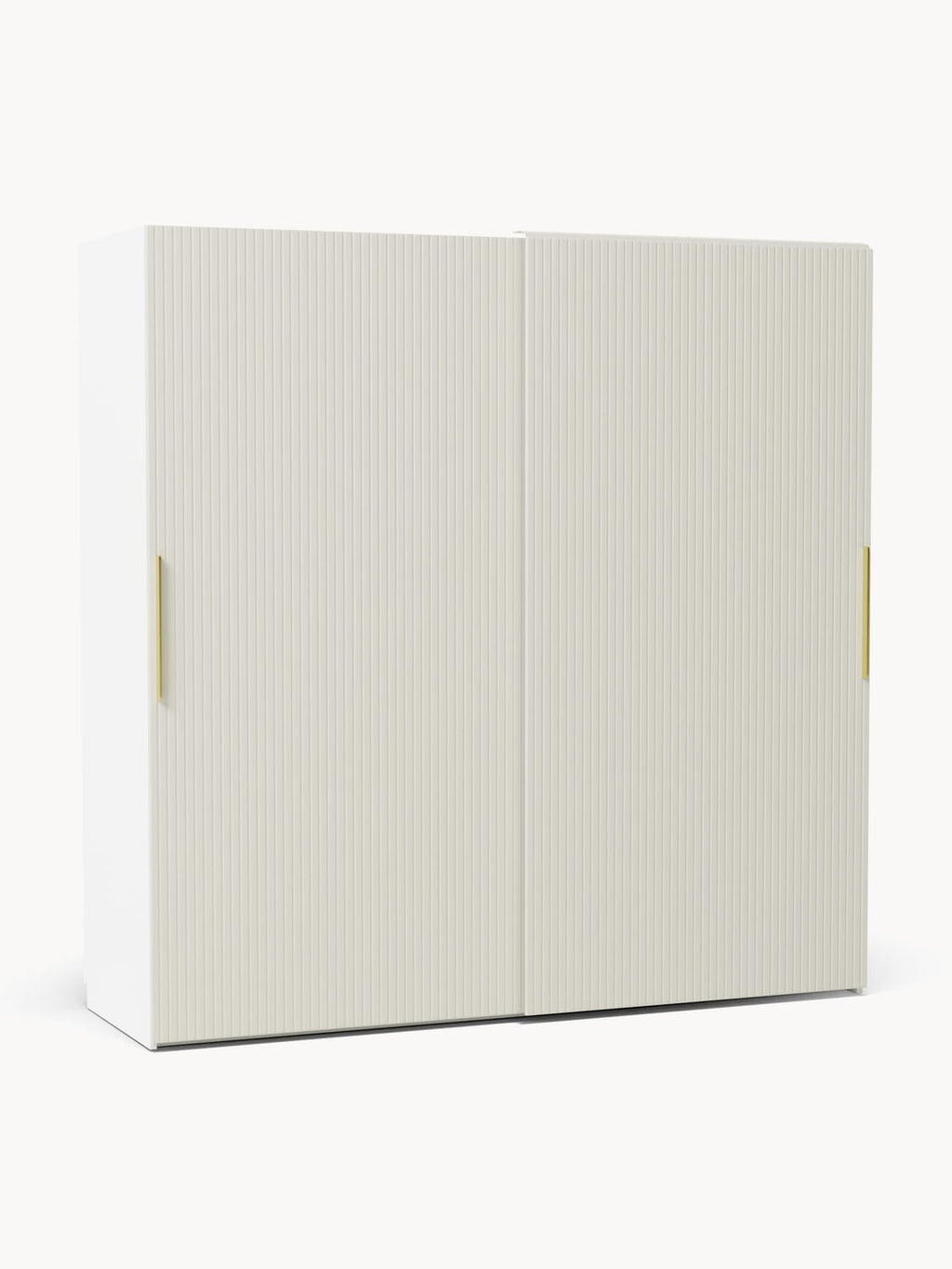 Simone Modular Sliding-Door Wardrobe, 200 cm Width, in various sizes — Light Grey