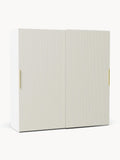 Simone Modular Sliding-Door Wardrobe, 200 cm Width, in various sizes — Light Grey