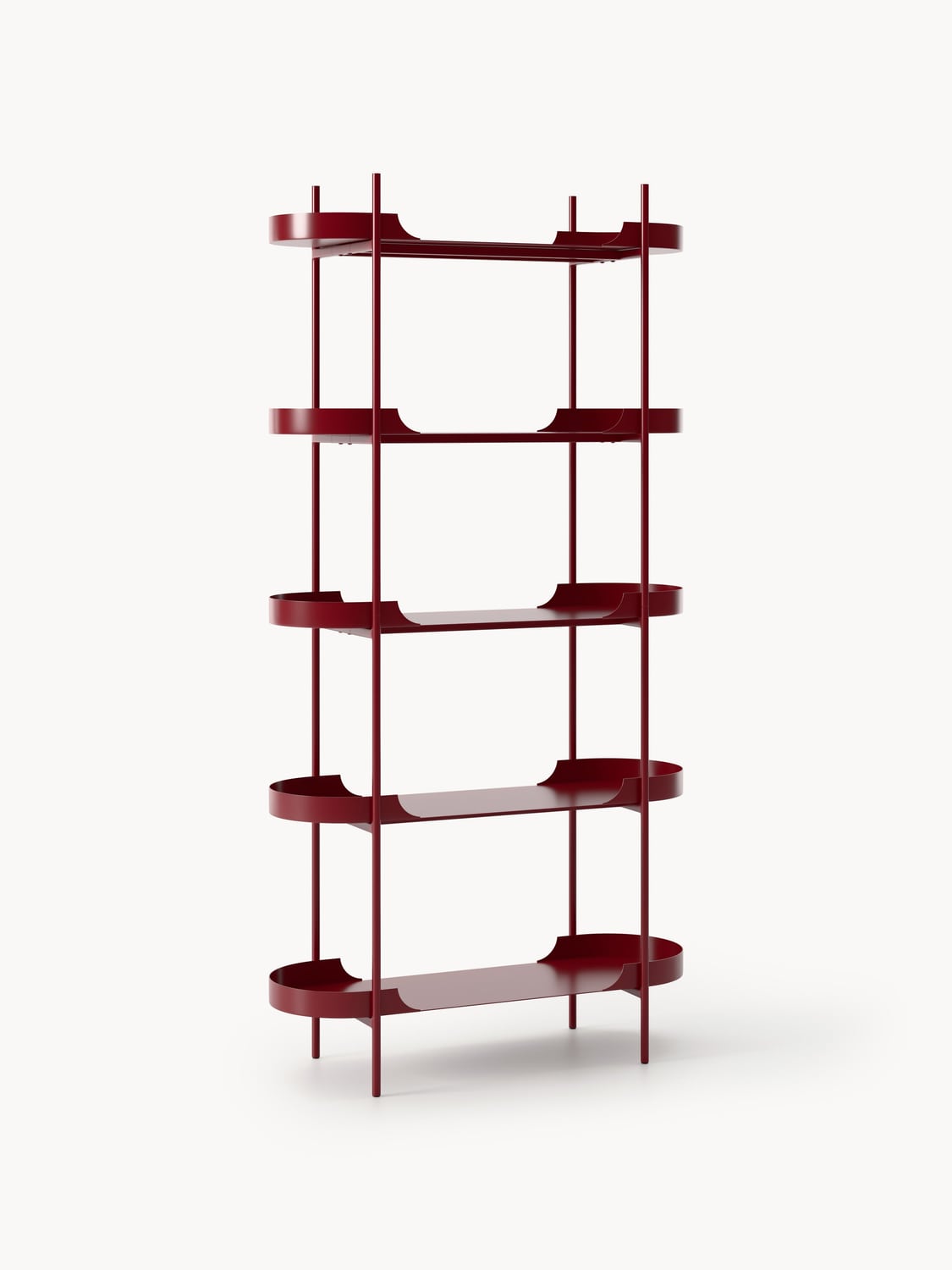 Taru Tall Metal-Shelving Unit — Warm Grey