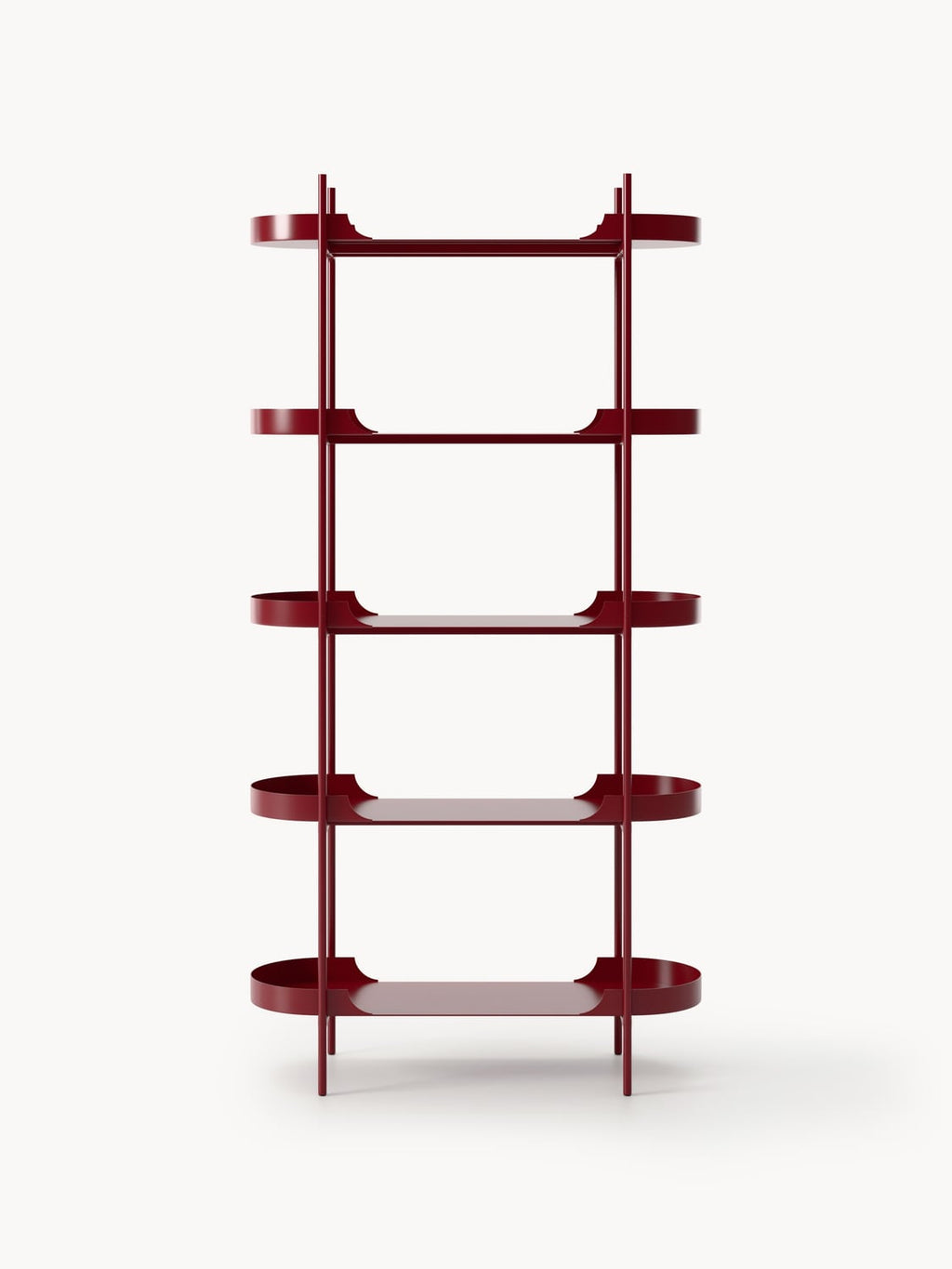 Taru Tall Metal-Shelving Unit — Warm Grey
