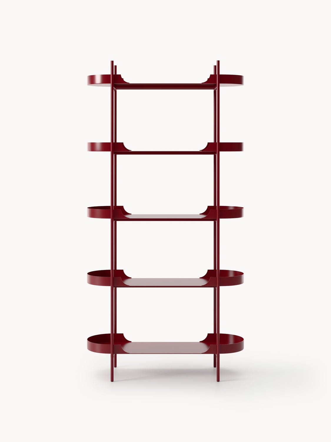 Taru Tall Metal-Shelving Unit — Warm Grey