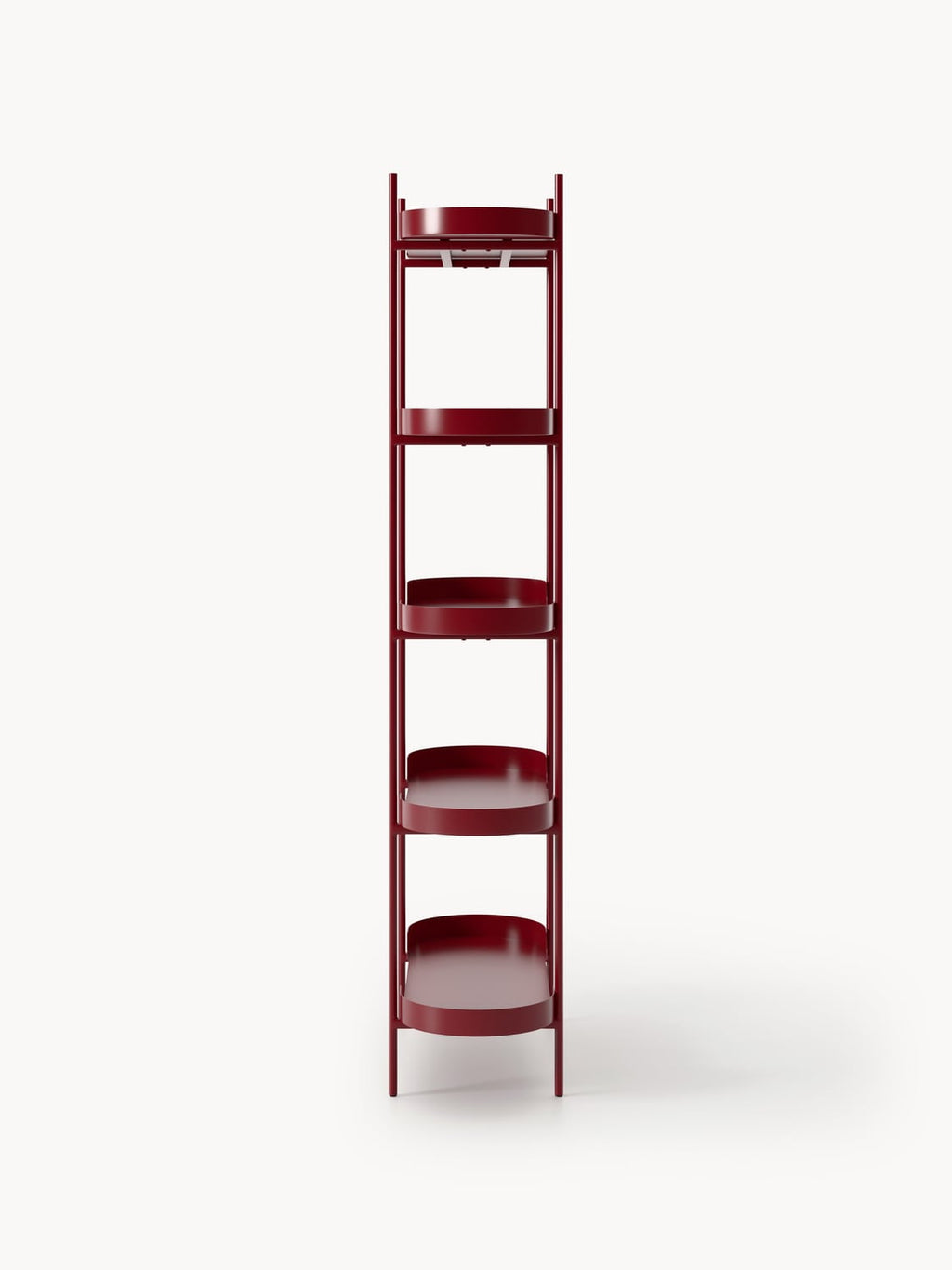 Taru Tall Metal-Shelving Unit — Warm Grey