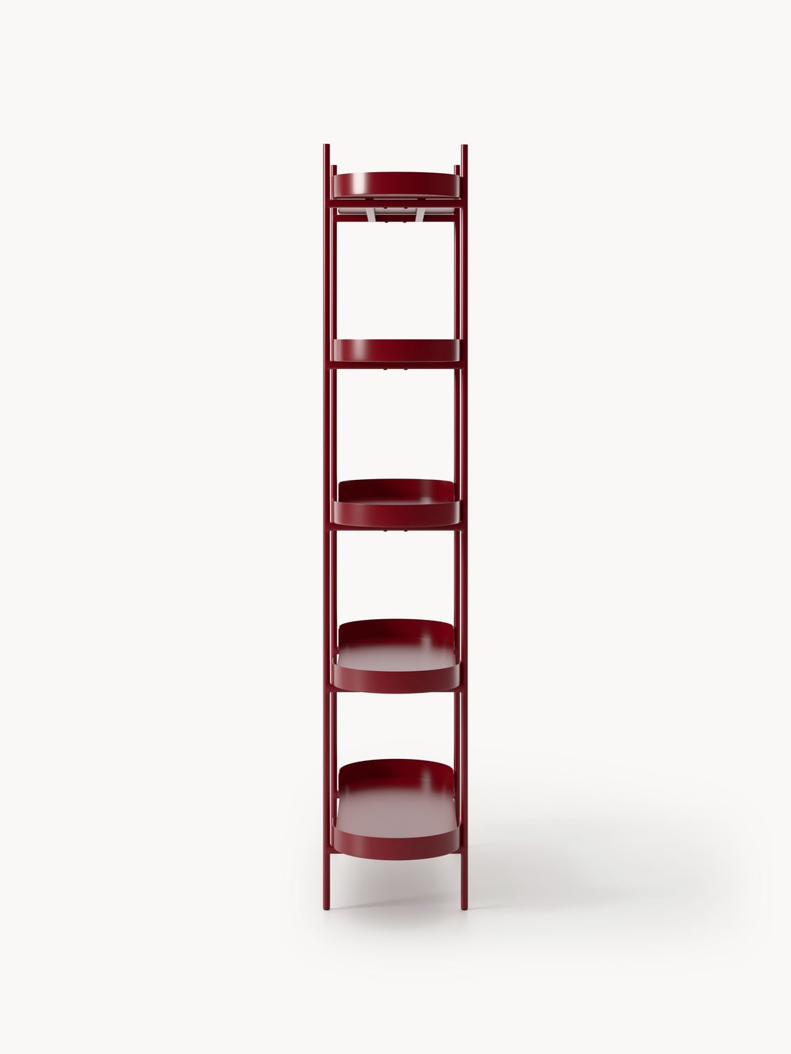 Taru Tall Metal-Shelving Unit — Warm Grey