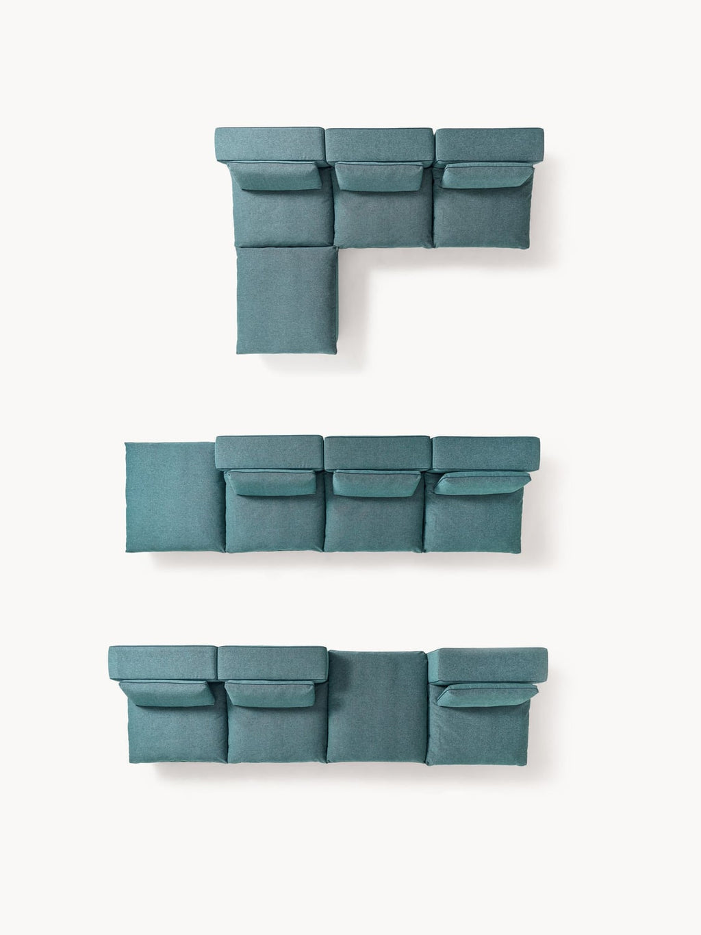 Felix Modular Sofa with Ottoman (left/right) — Teal