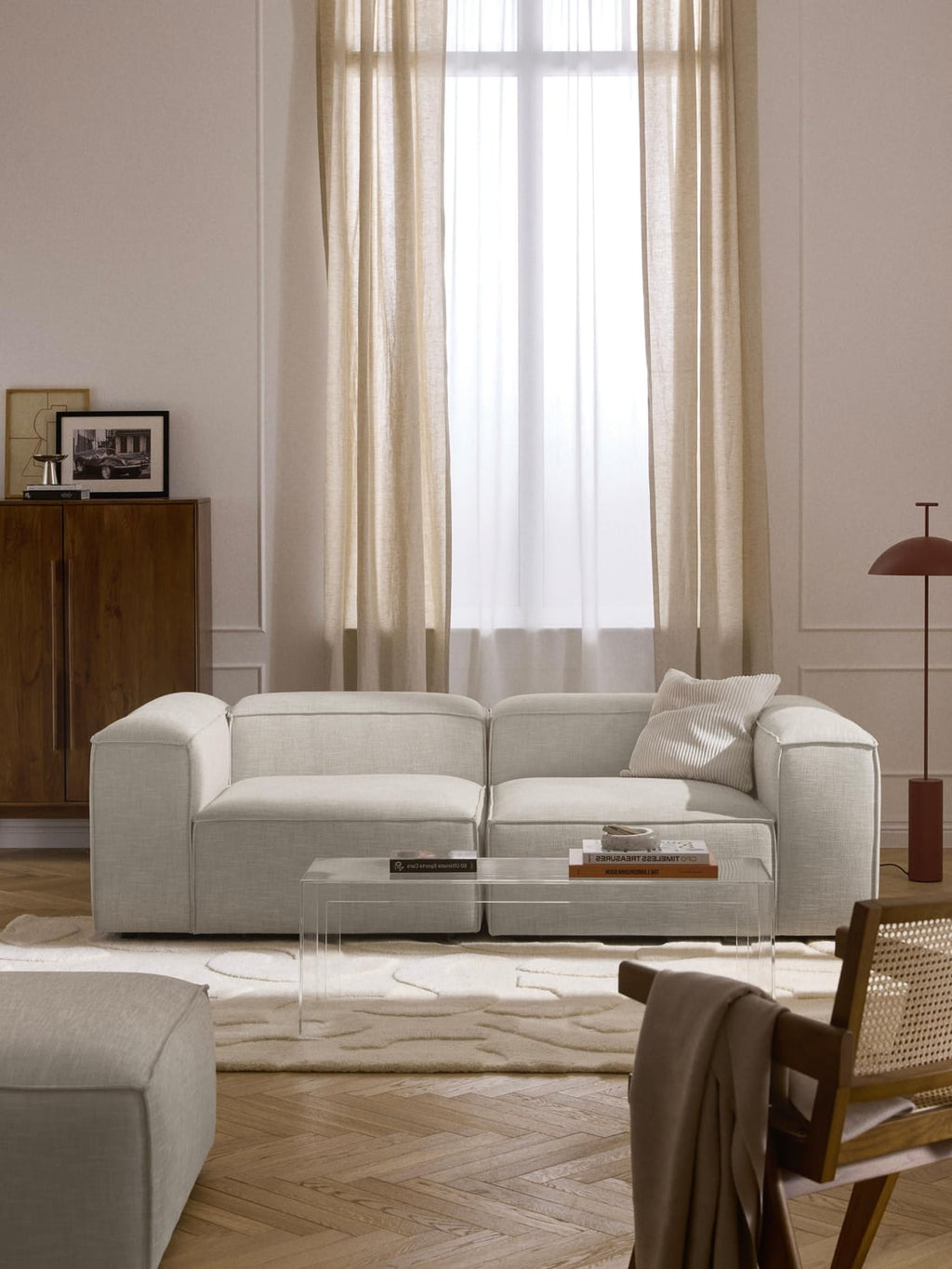Lennon Corner Module in Linen Blend — Oatmeal