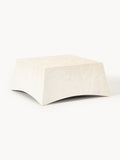Mohi Indoor & Outdoor Coffee Table in Travertine Look, B 80 cm