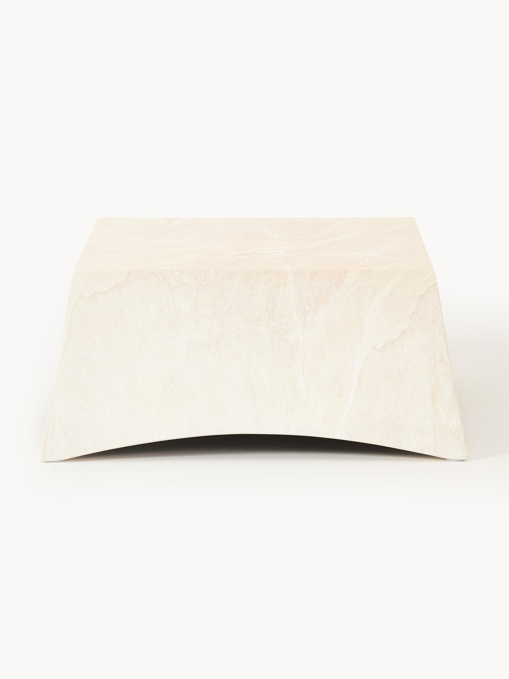 Mohi Indoor & Outdoor Coffee Table in Travertine Look, B 80 cm