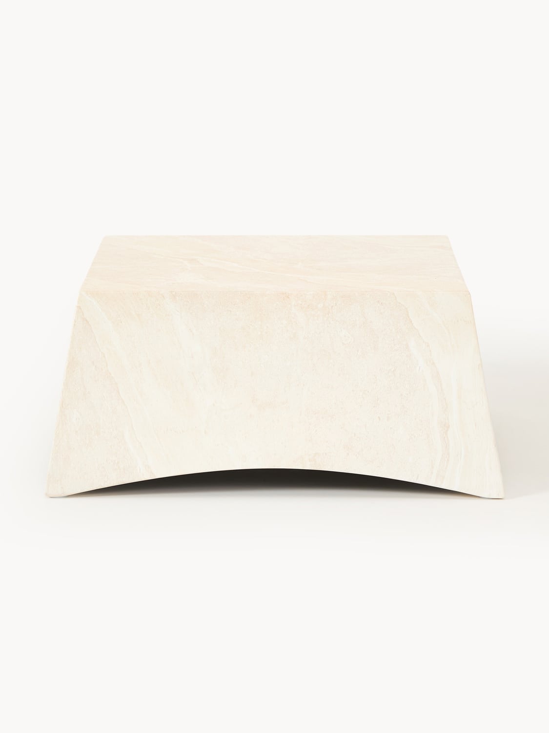 Mohi Indoor & Outdoor Coffee Table in Travertine Look, B 80 cm