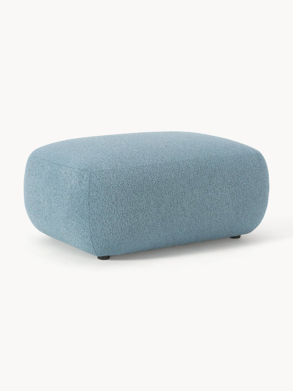 Sofia Bouclé Ottoman — Grey