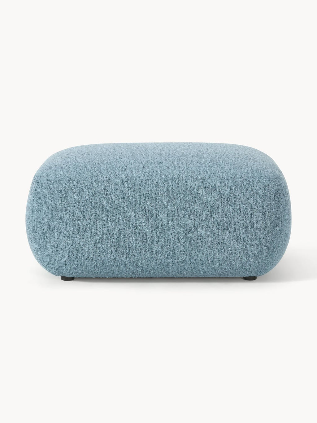 Sofia Bouclé Ottoman — Grey