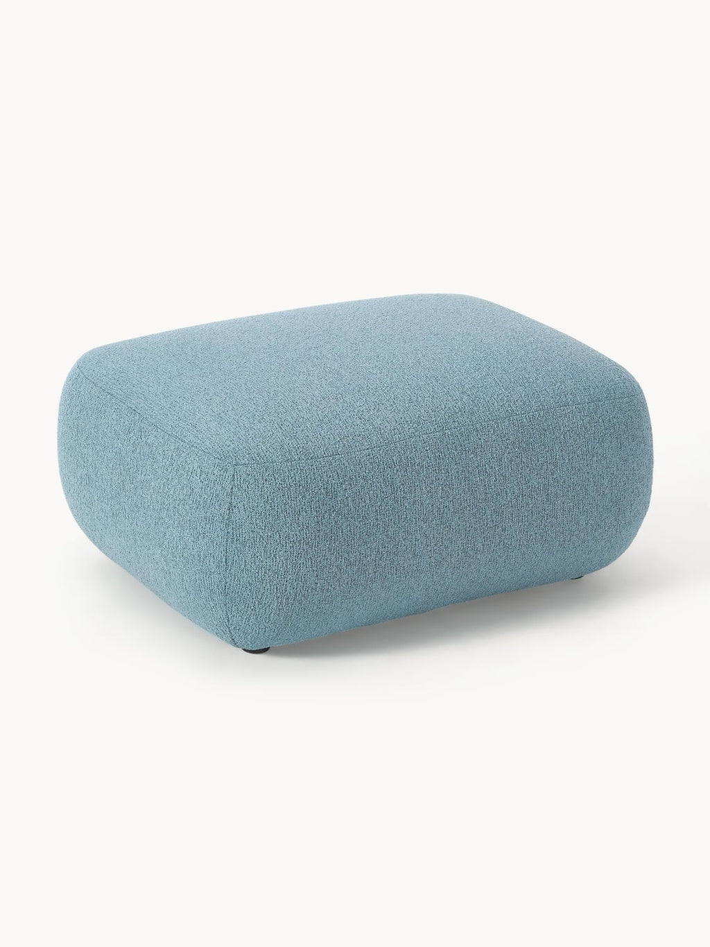Sofia Bouclé Ottoman — Grey