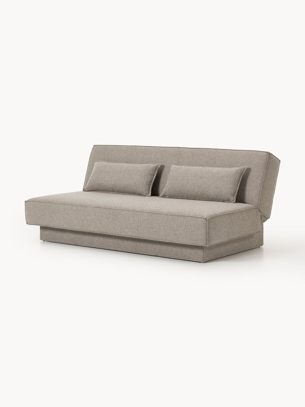 David Bouclé-Sofa Bed with Storage — Warm Grey