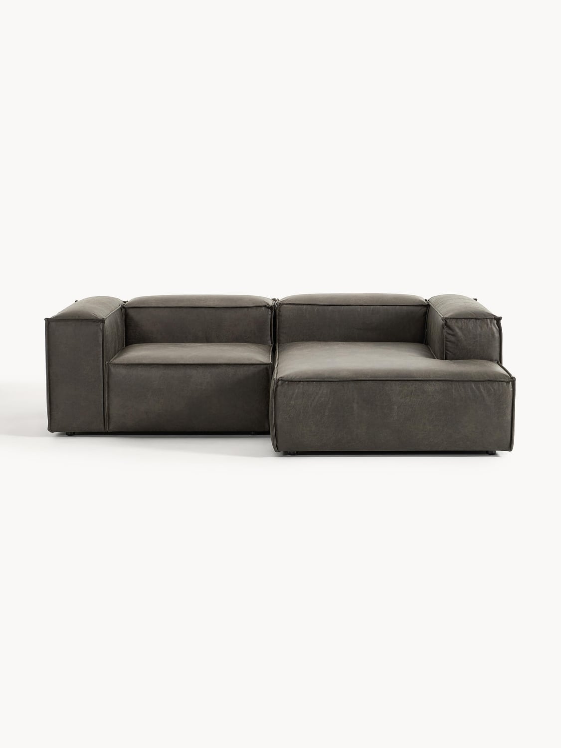 Lennon Modular Corner Sofa (2-seater) in Leather — Green