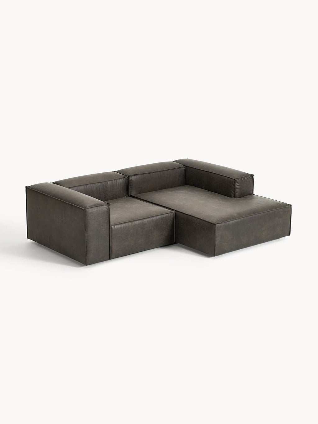 Lennon Modular Corner Sofa (2-seater) in Leather — Green