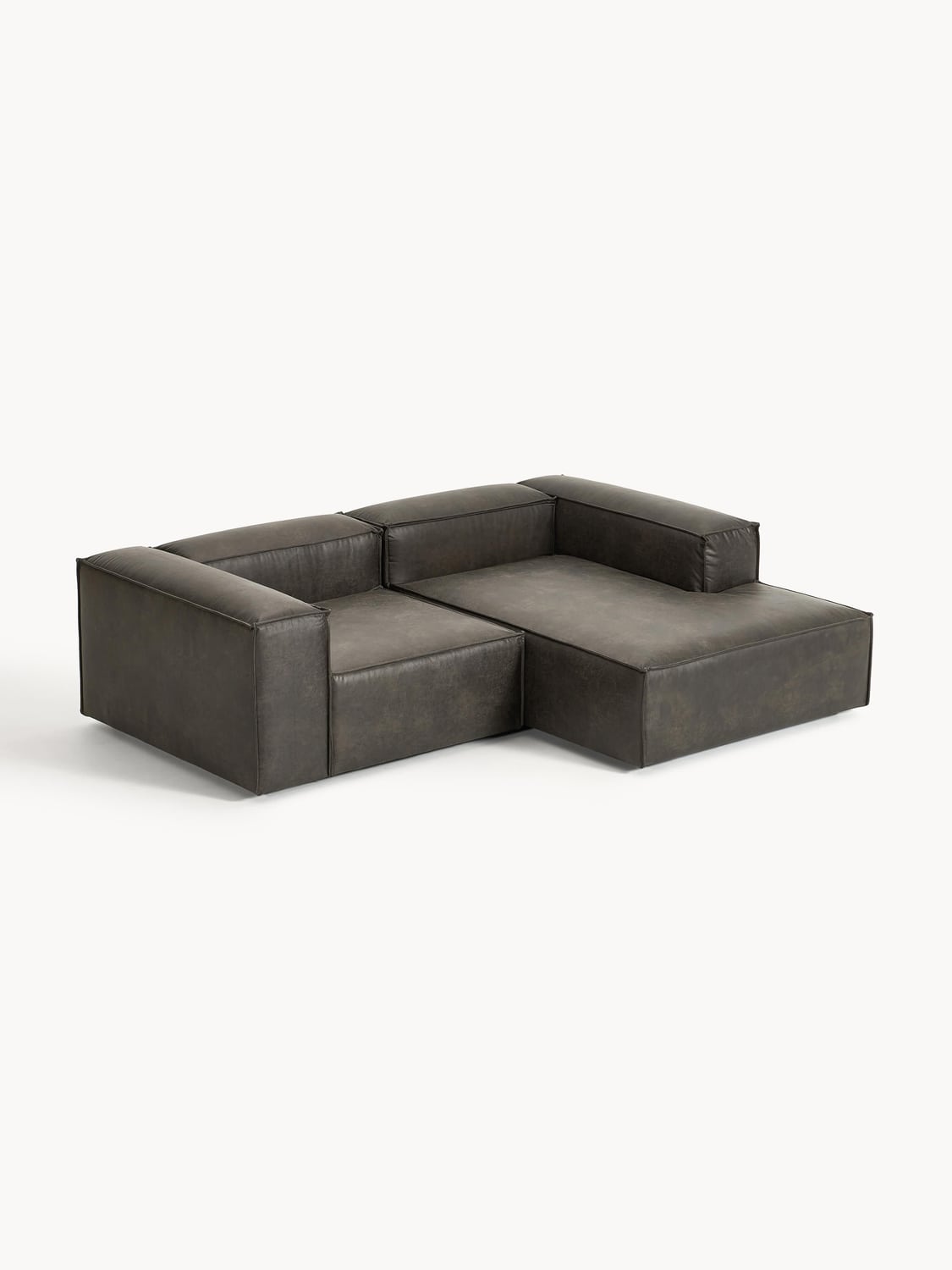 Lennon Modular Corner Sofa (2-seater) in Leather — Green
