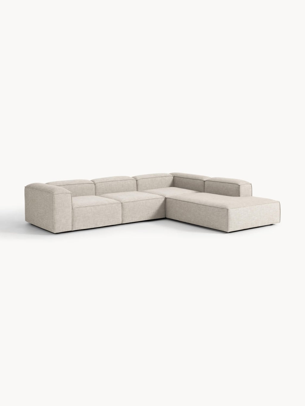 Lennon Modular XL Corner Sofa (4-seater) in Linen Blend — Oatmeal