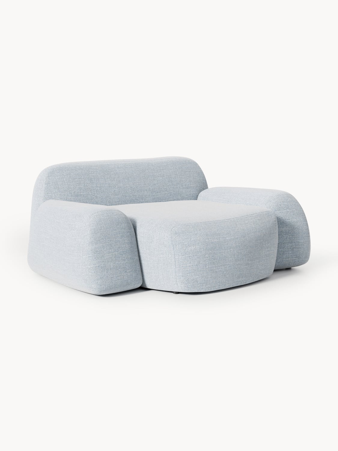 Wolke Bouclé-XL-Lounge Chair — Pearl Grey
