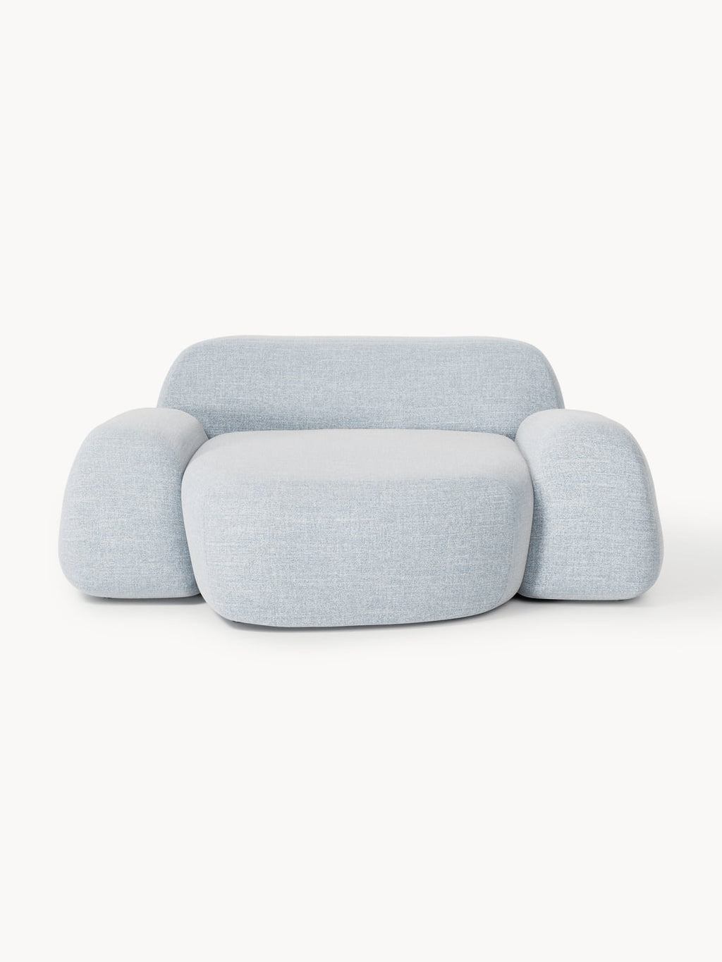 Wolke Bouclé-XL-Lounge Chair — Pearl Grey