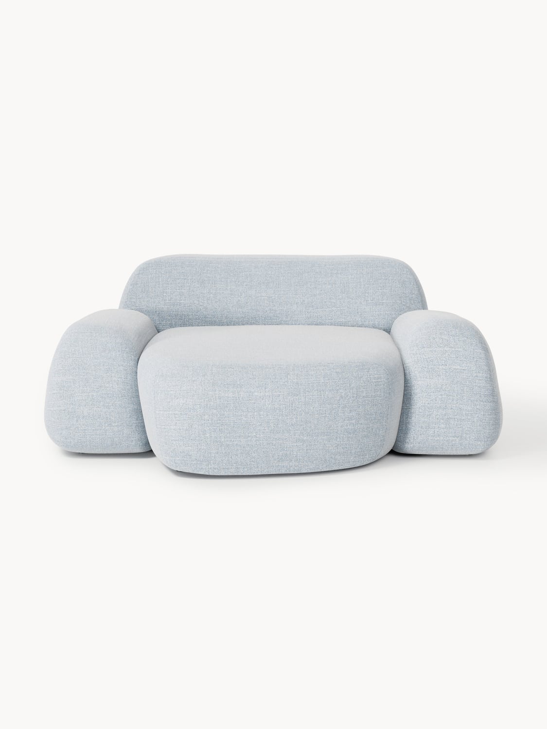 Wolke Bouclé-XL-Lounge Chair — Pearl Grey