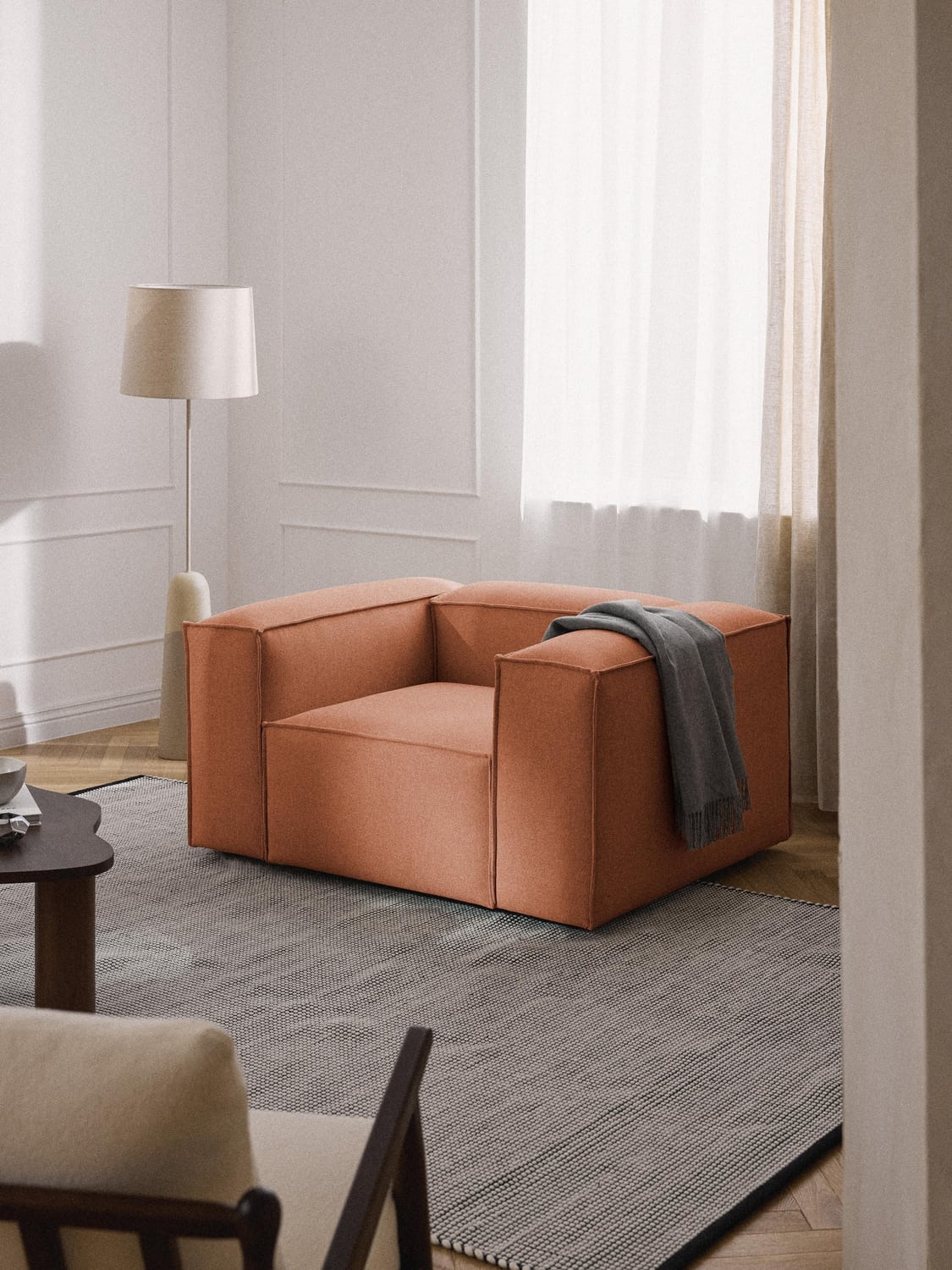 Lennon Armchair — Terracotta