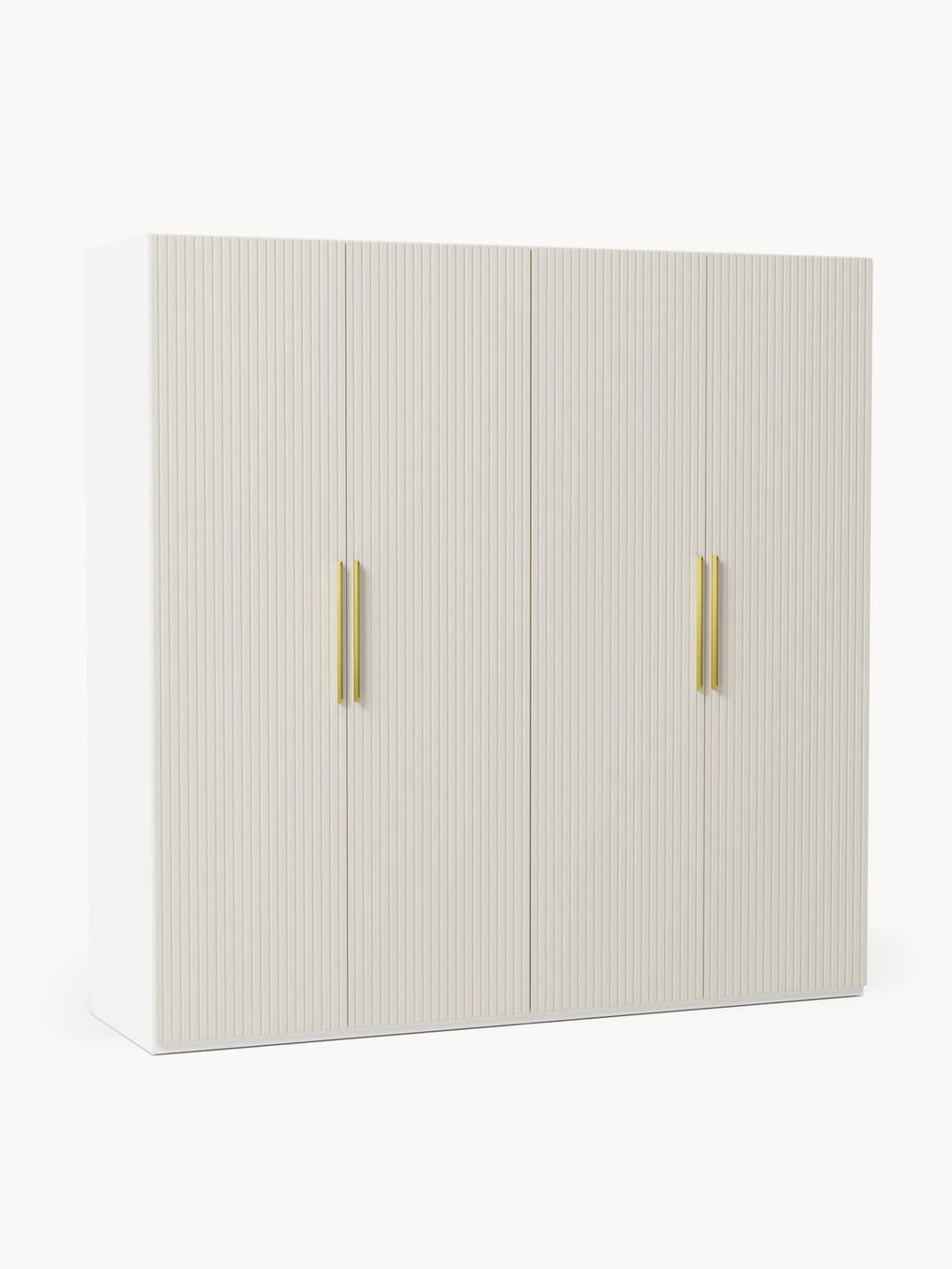 Simone Modular Hinged-Door Wardrobe, 200 cm Width, in various sizes — Light Grey