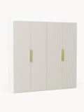 Simone Modular Hinged-Door Wardrobe, 200 cm Width, in various sizes — Light Grey