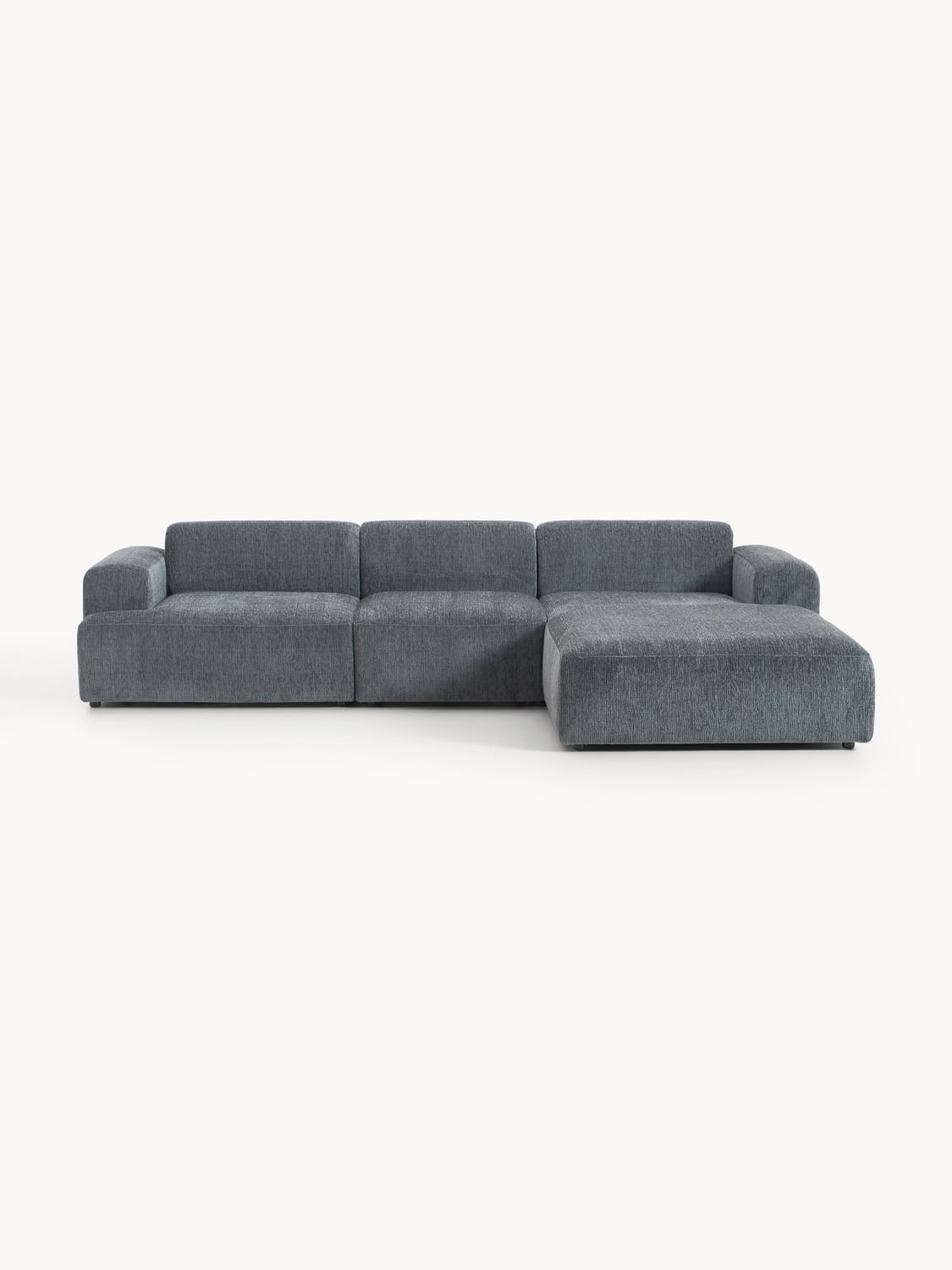 Melva Corner Sofa (4-seater) — Dark Grey
