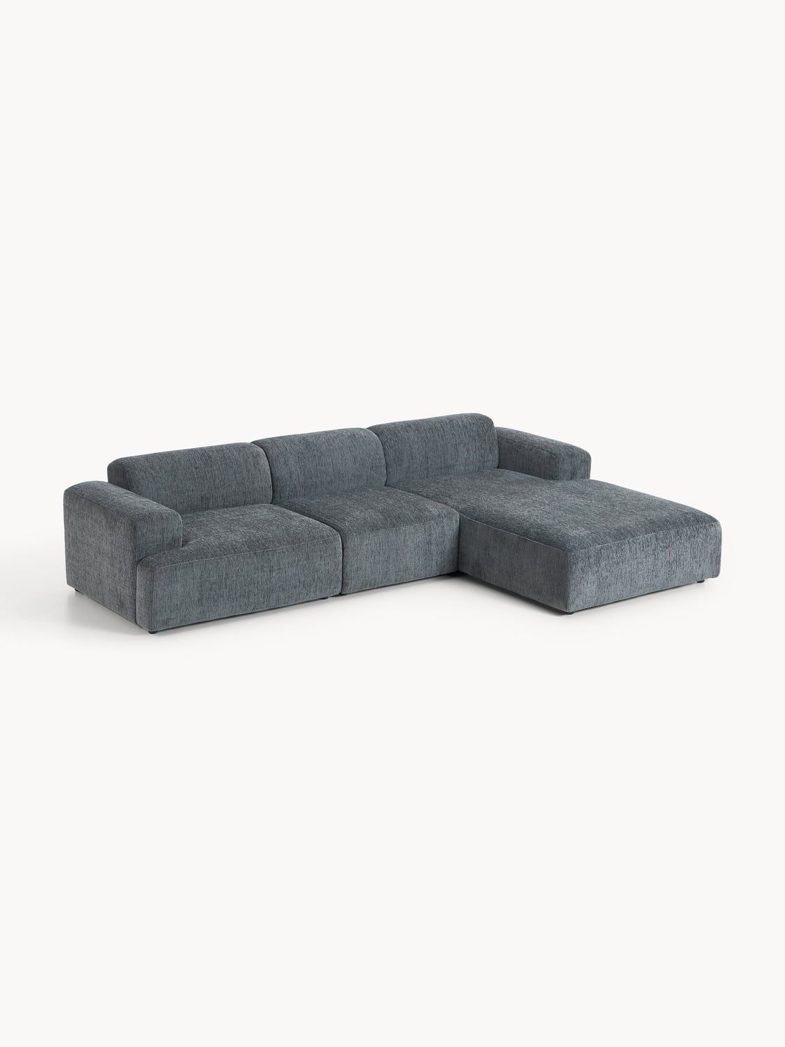 Melva Corner Sofa (4-seater) — Dark Grey