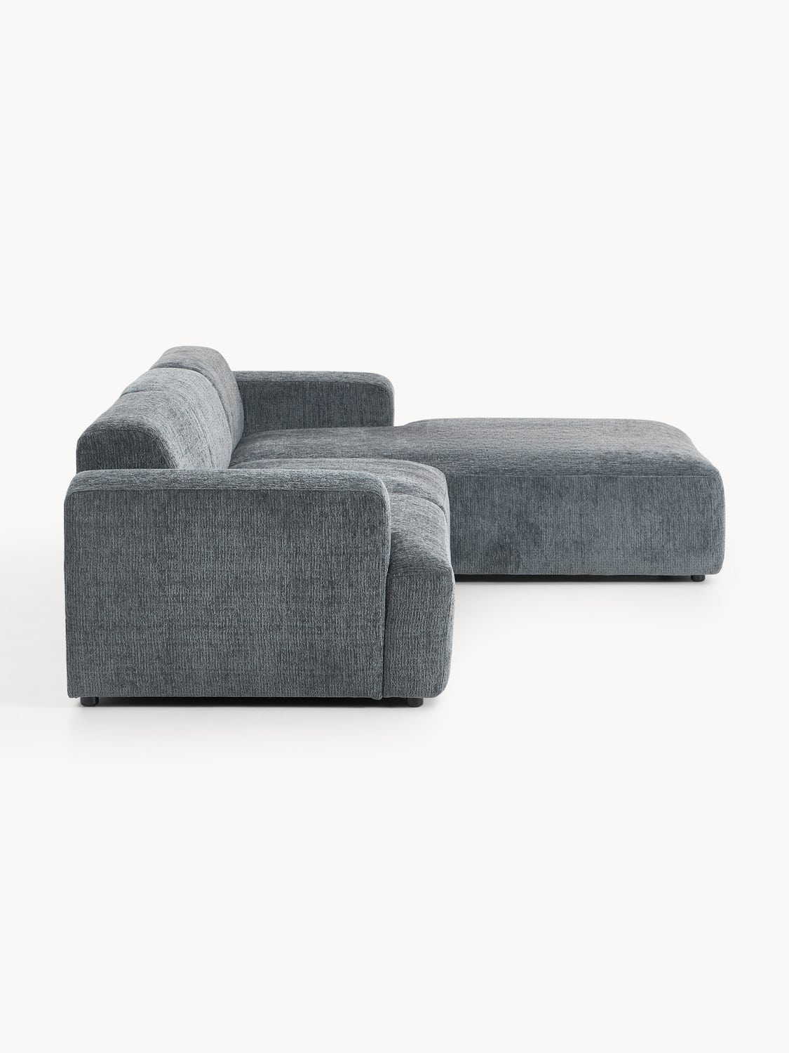 Melva Corner Sofa (4-seater) — Dark Grey