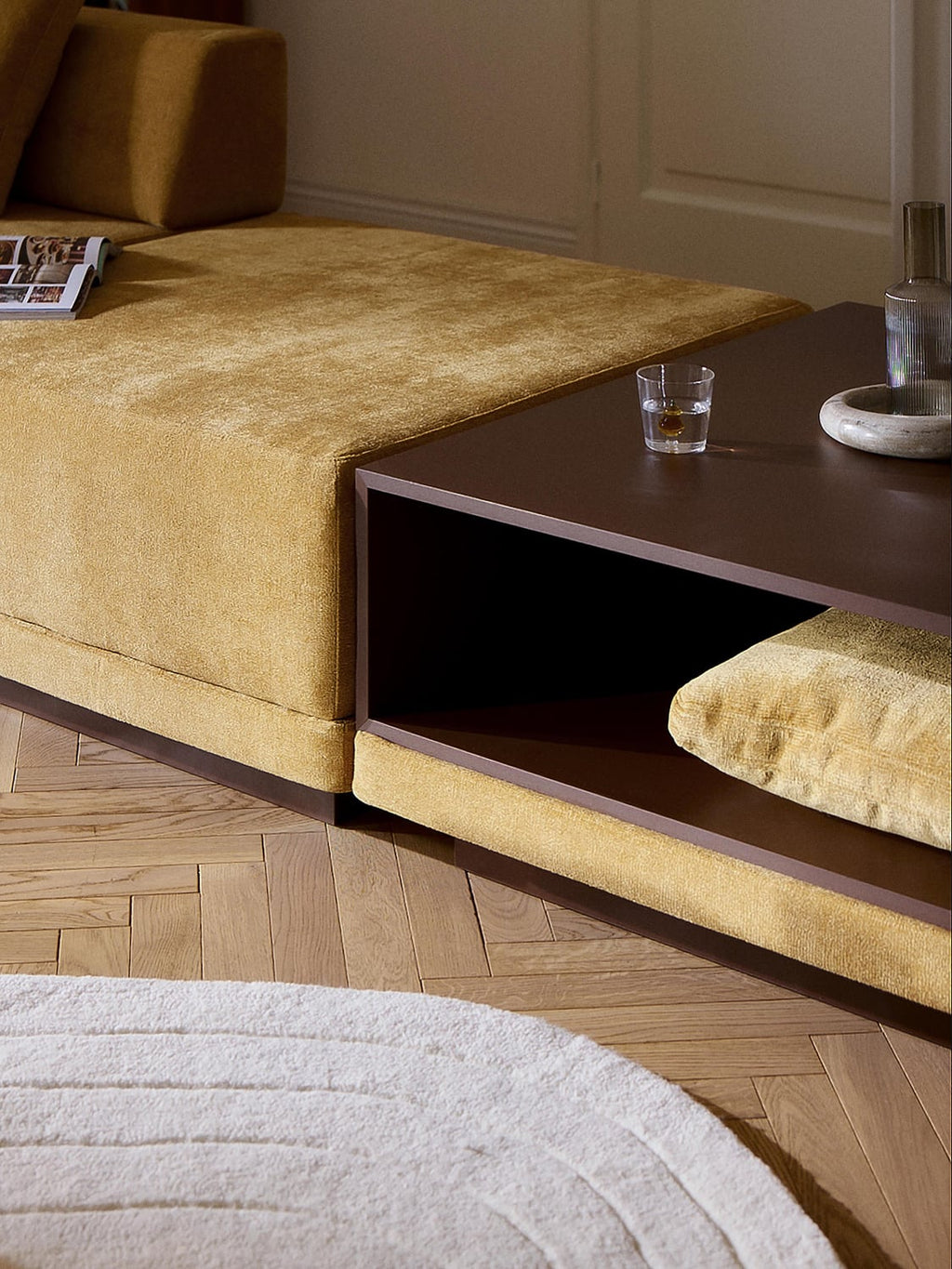 Colin Sofa-Ottoman — Camel