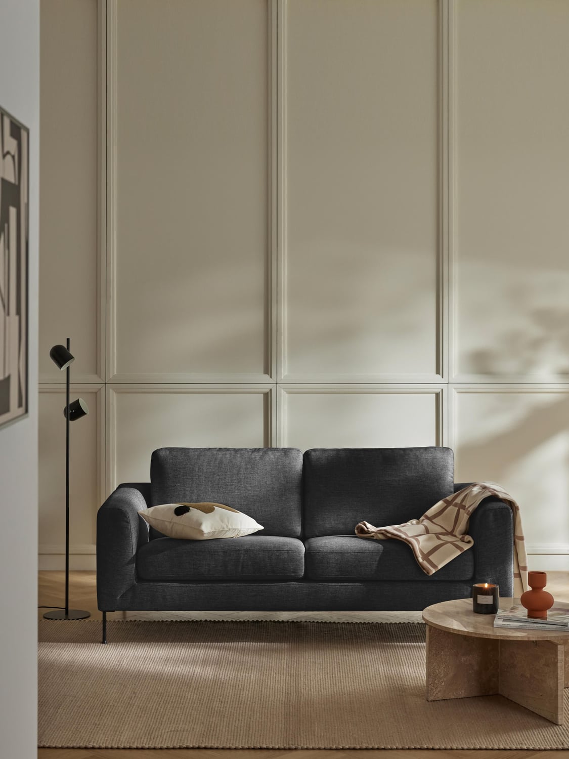 Cucita Sofa (3-seater) — Anthracite