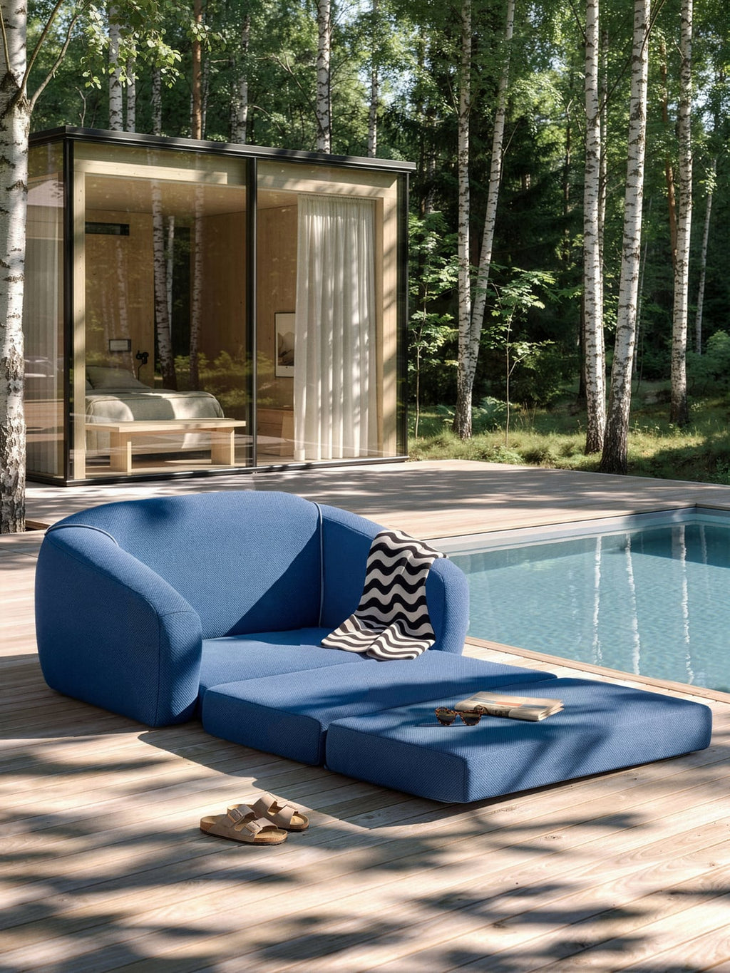 Soleil Garden Sofa / Daybed (2-seater) — Blue