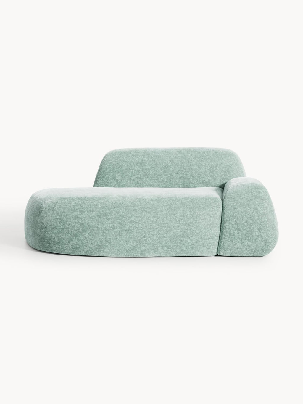 Wolke Sofa (2-seater) with Chaise Longue — Light Grey