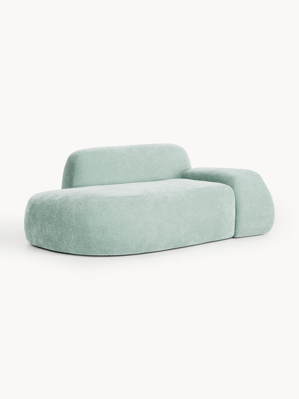 Wolke Sofa (2-seater) with Chaise Longue — Light Grey