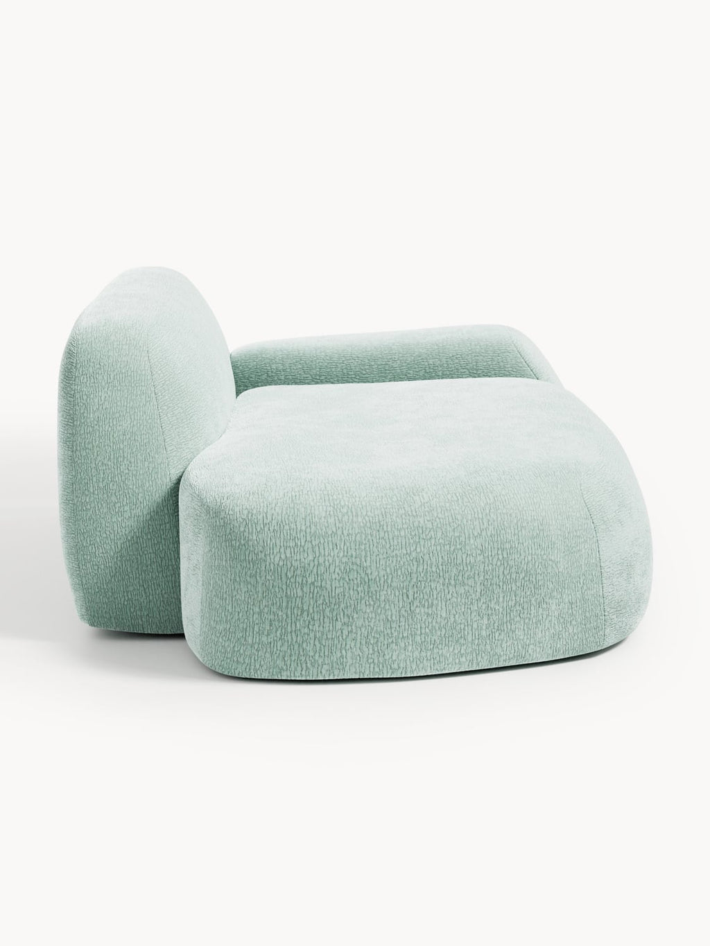 Wolke Sofa (2-seater) with Chaise Longue — Light Grey