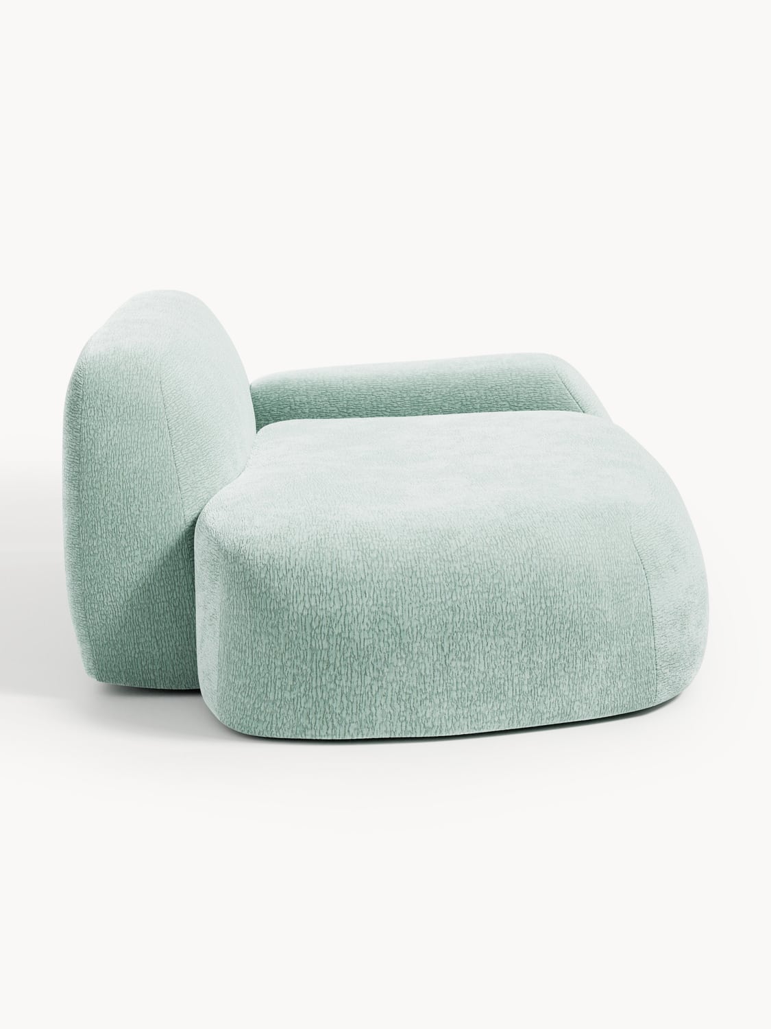 Wolke Sofa (2-seater) with Chaise Longue — Light Grey