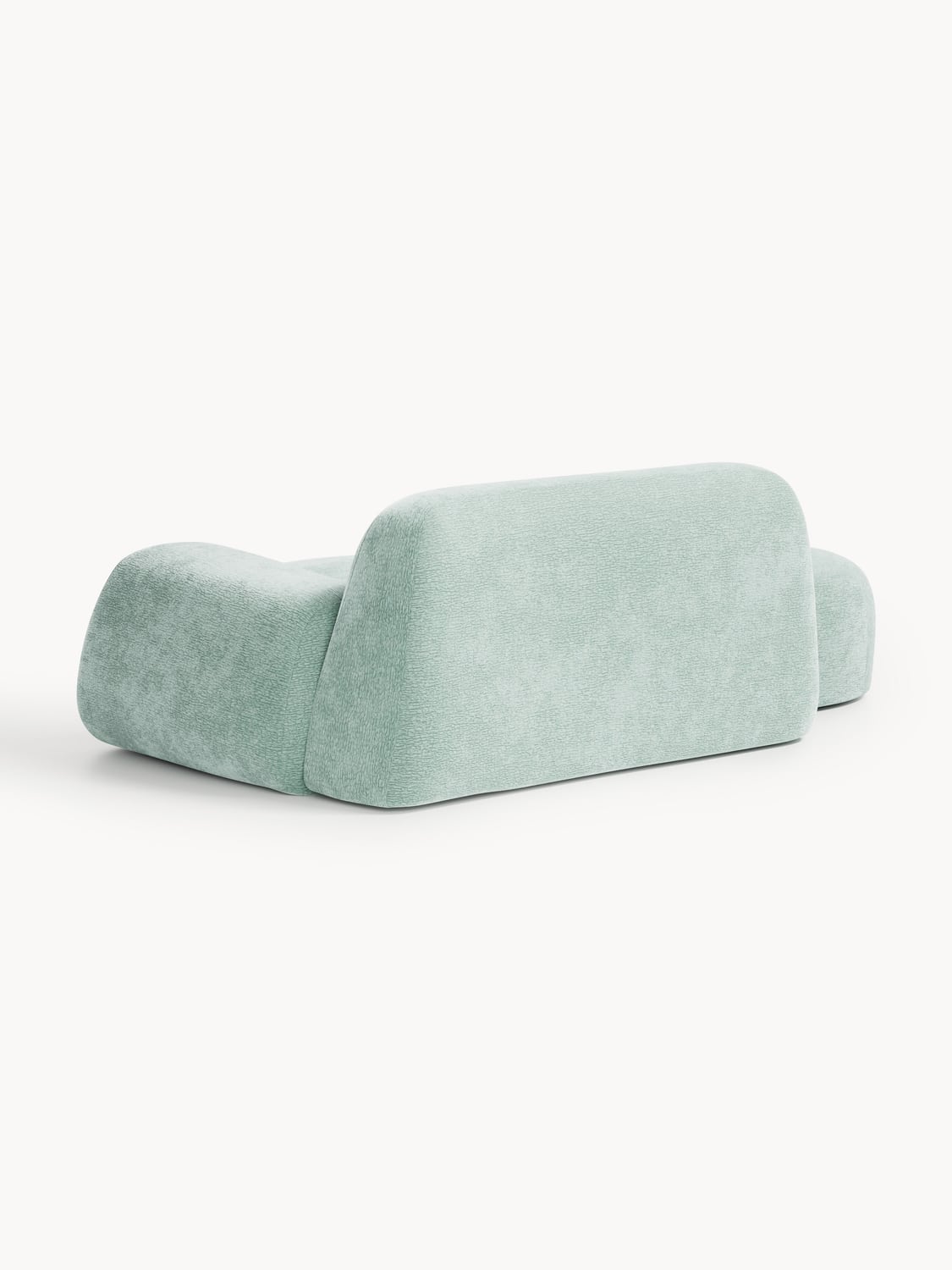 Wolke Sofa (2-seater) with Chaise Longue — Light Grey