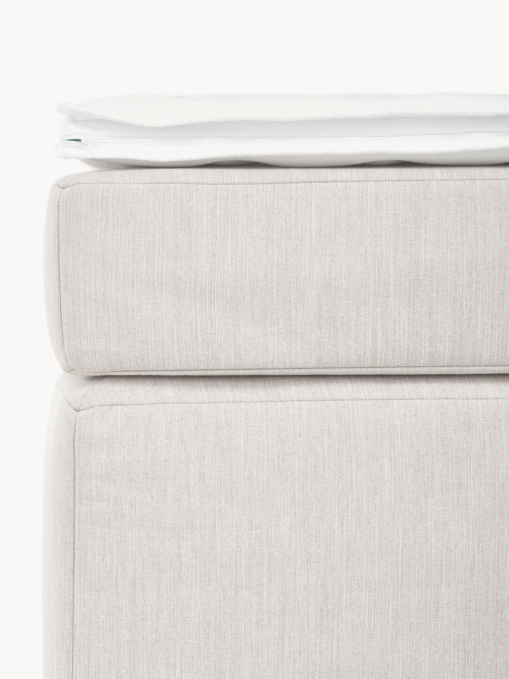 Enya Box-Spring Bed — Light Grey