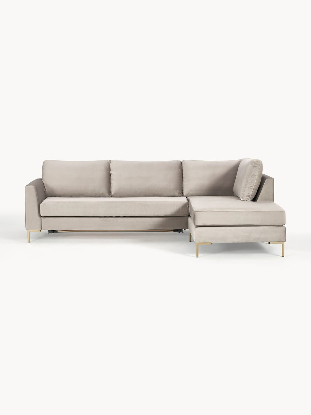Luna Velvet-Sofa Bed with Mattress, 3-seater