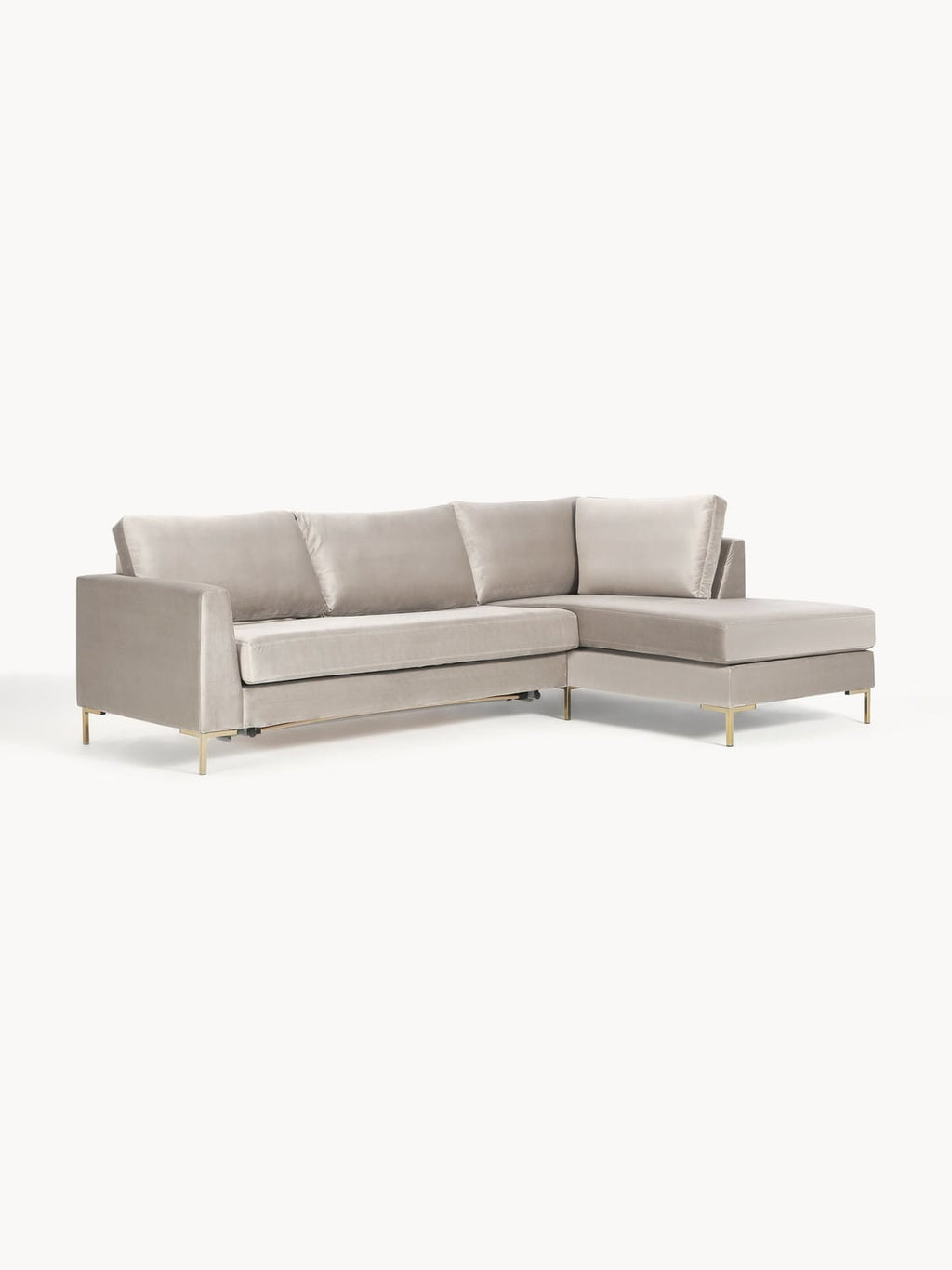 Luna Velvet-Sofa Bed with Mattress, 3-seater