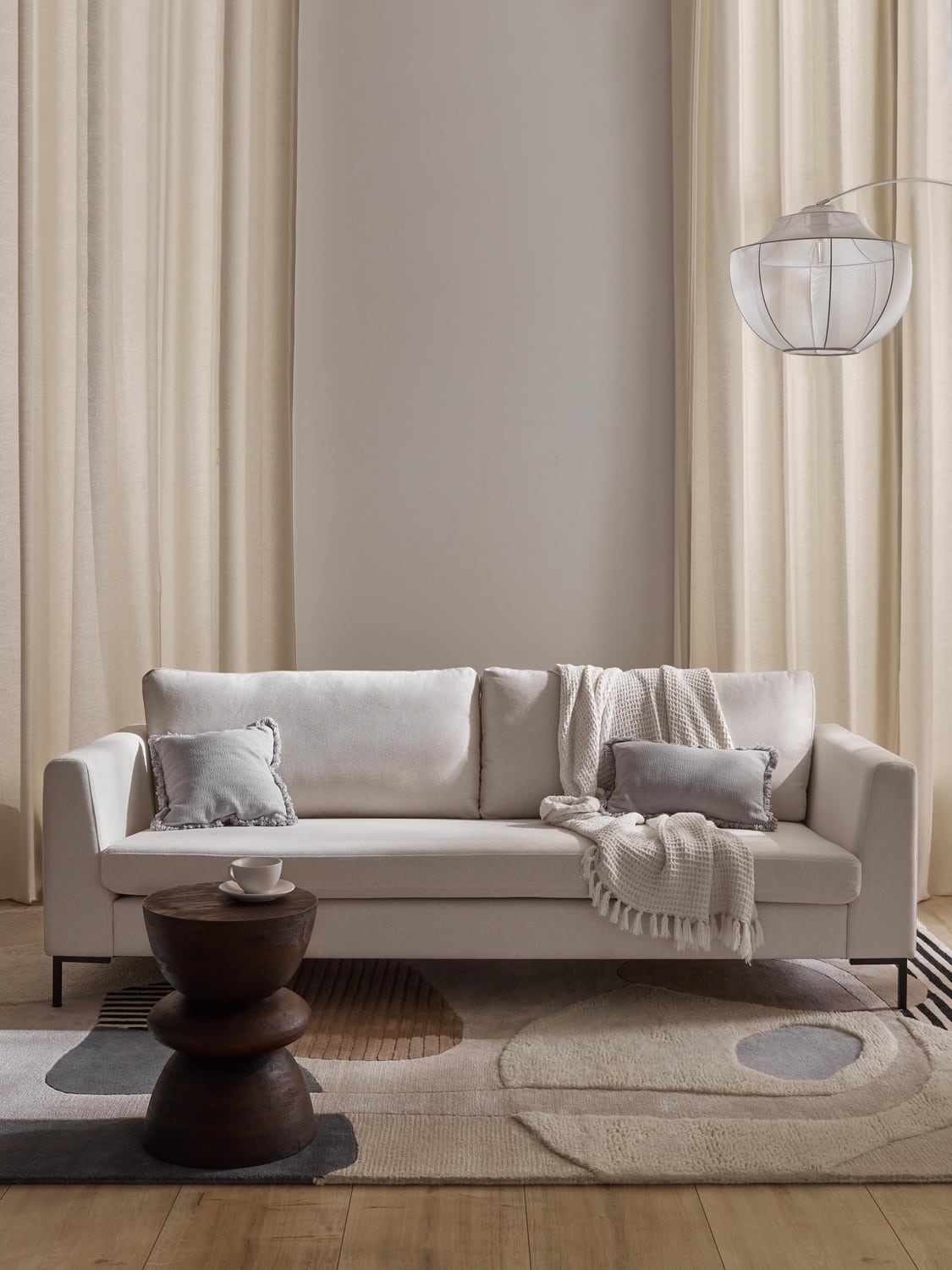 Luna Sofa, 3-seater — Light Grey