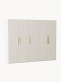 Simone Modular Hinged-Door Wardrobe, 250 cm Width, in various sizes — Light Grey