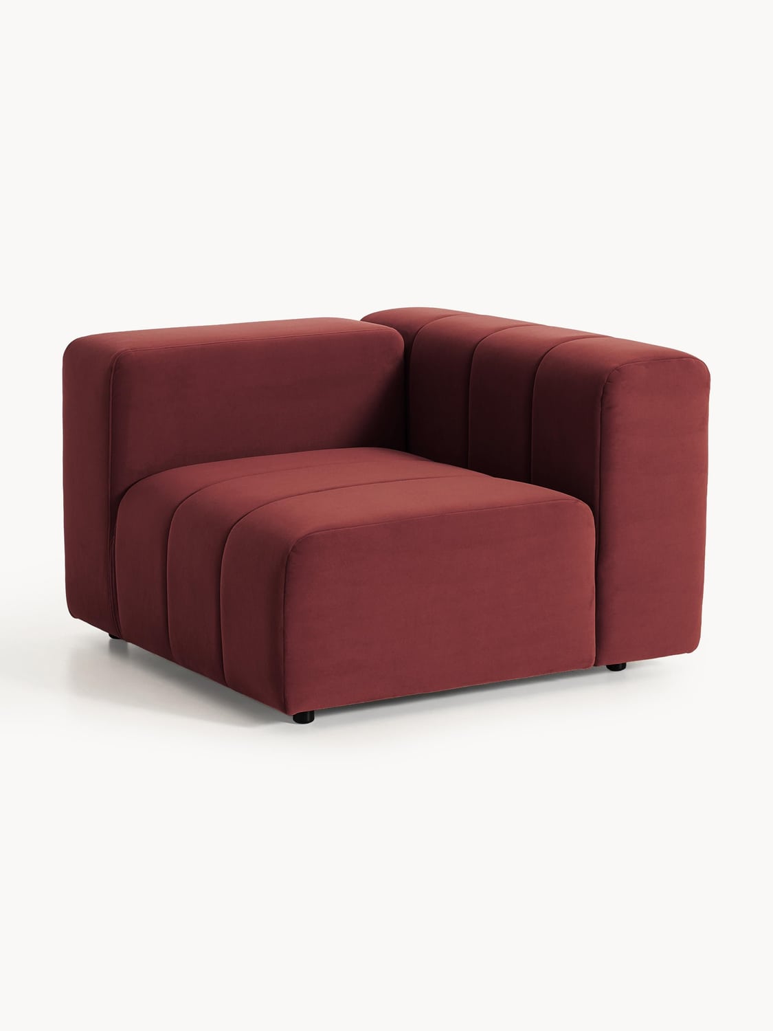 Lena Velvet-Corner Module — Chocolate