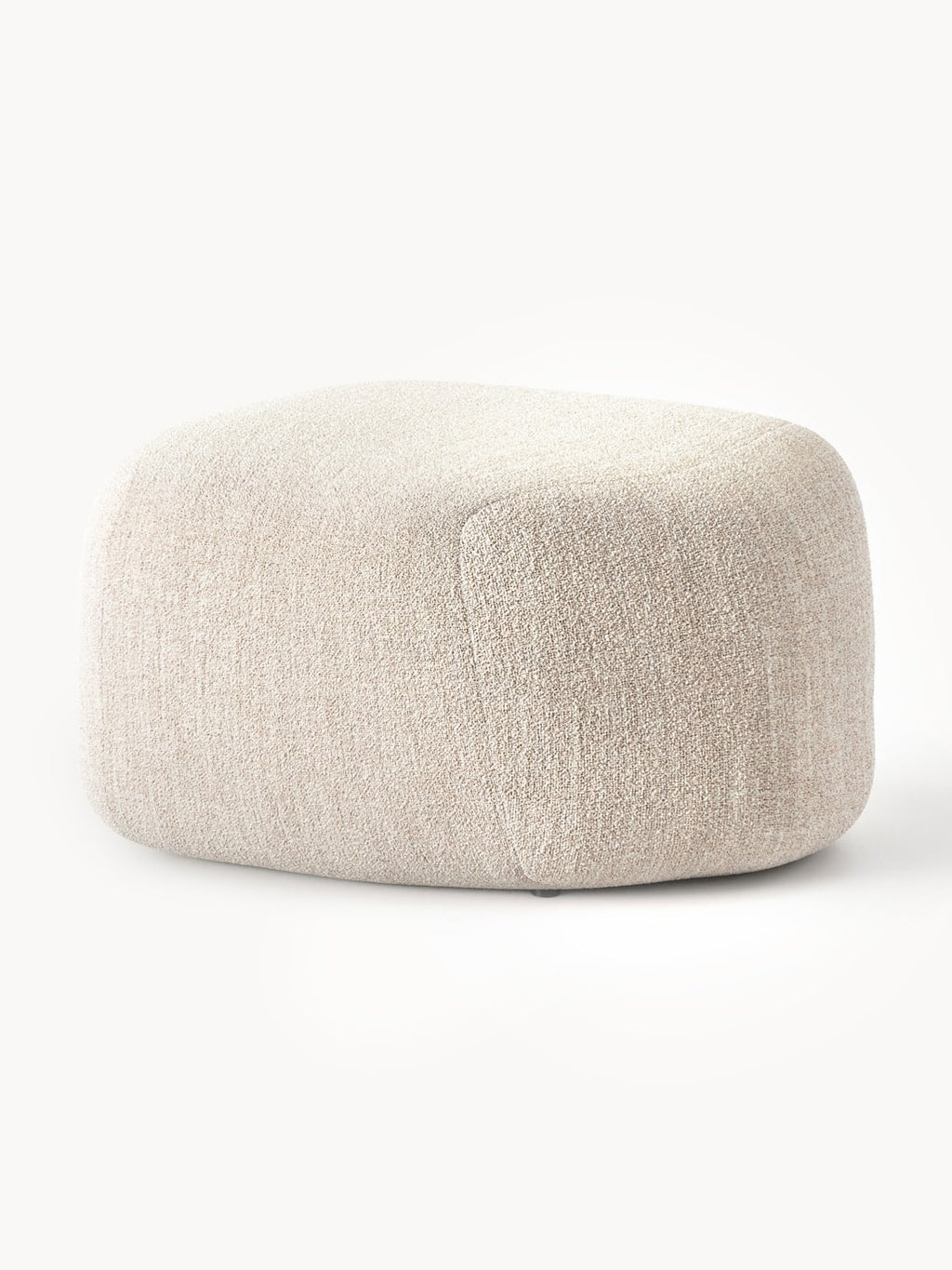 Wolke Oval Bouclé Sofa Ottoman — Blush