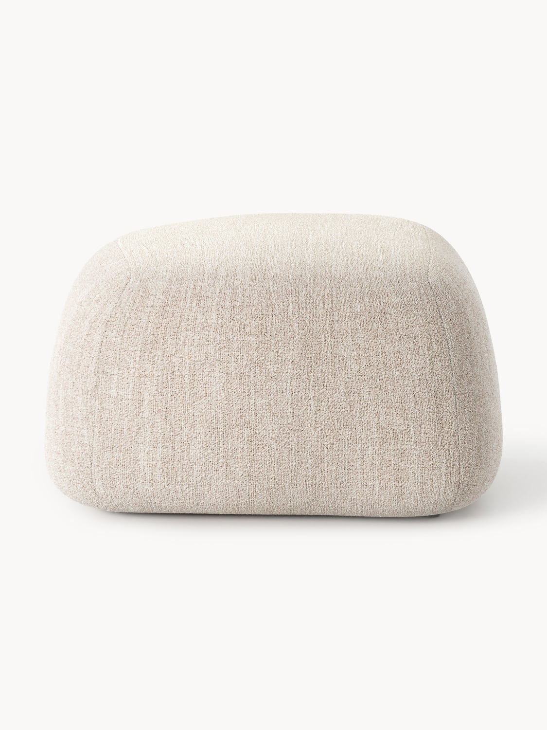 Wolke Oval Bouclé Sofa Ottoman — Blush