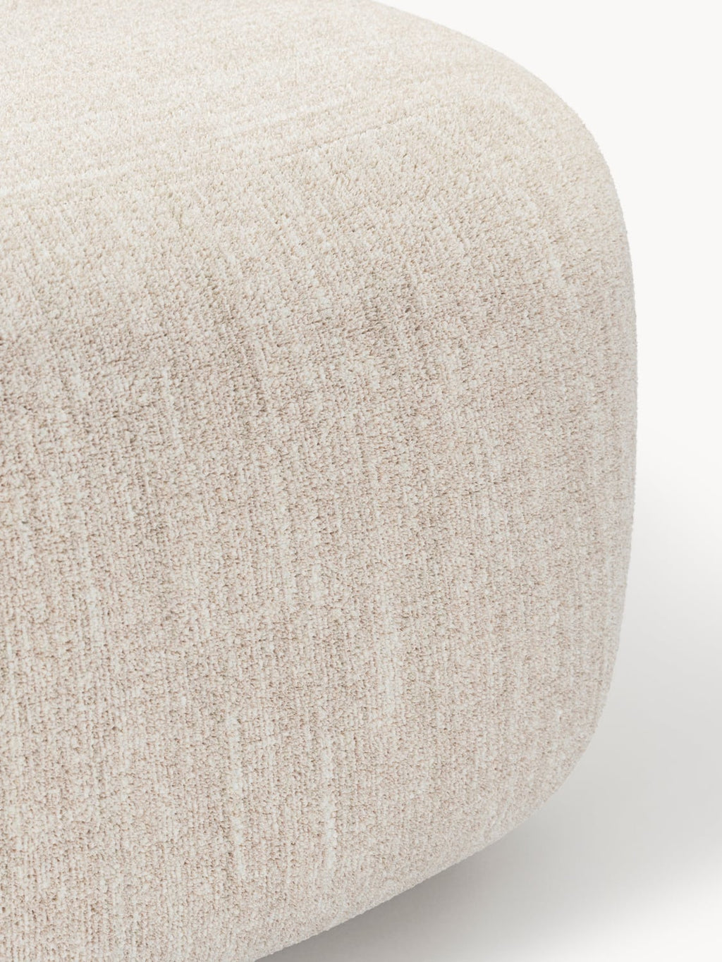 Wolke Oval Bouclé Sofa Ottoman — Blush