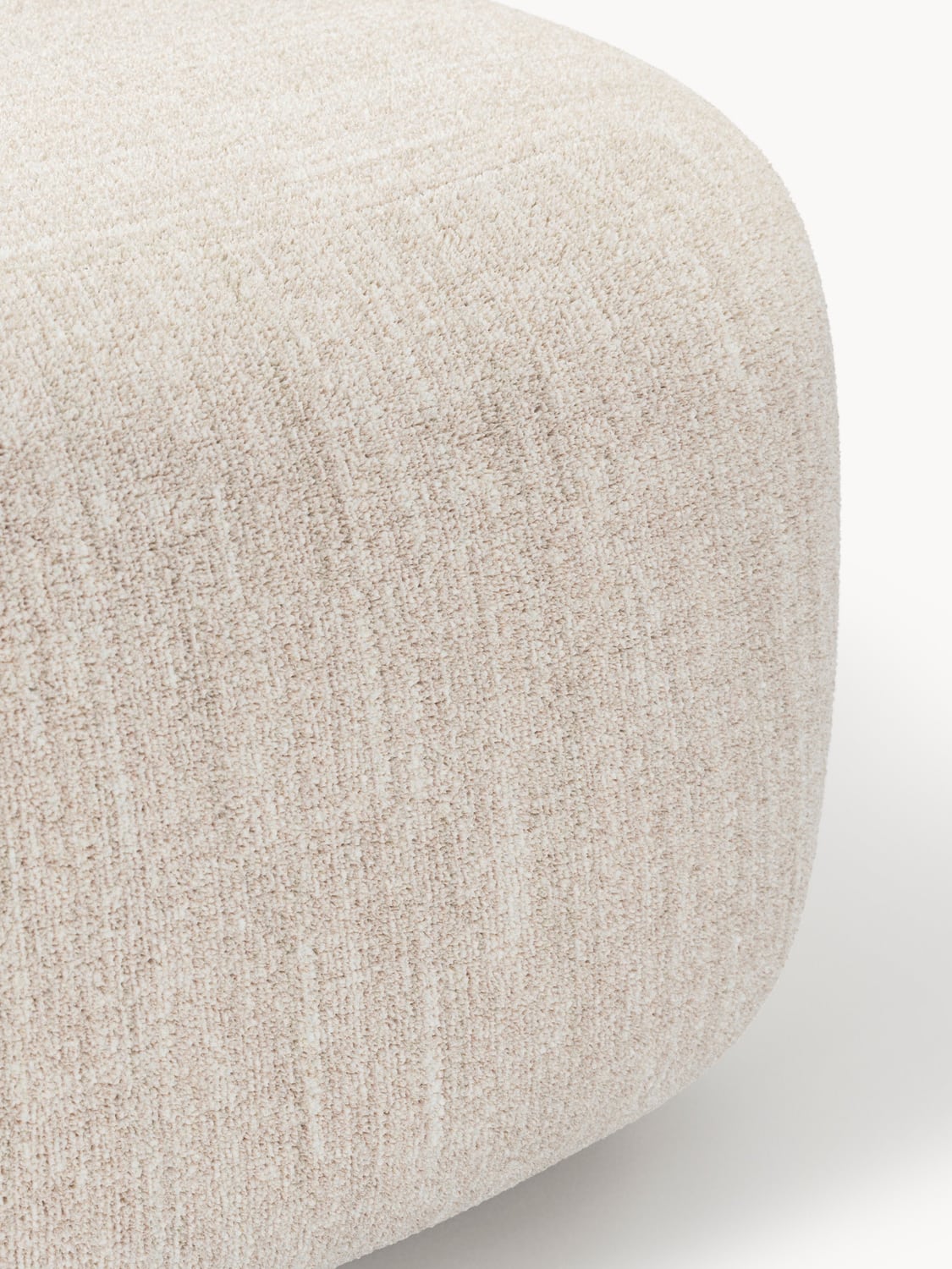 Wolke Oval Bouclé Sofa Ottoman — Blush