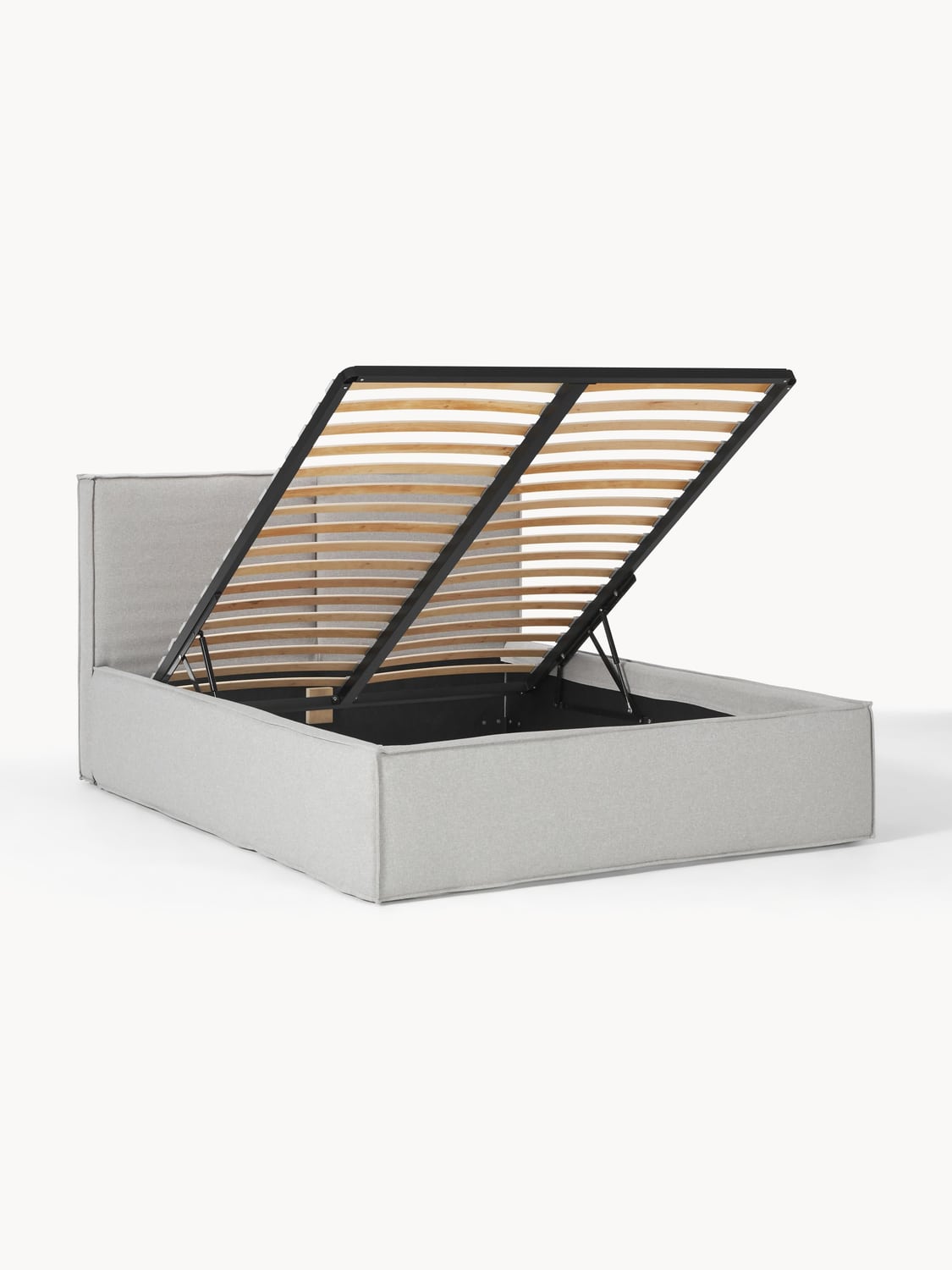 Dream Upholstered Bed with Storage — Pearl Grey